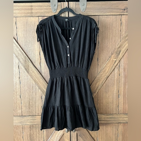 Rails Samina Mini Linen Blend Dress Black Size XS - Picture 12 of 13